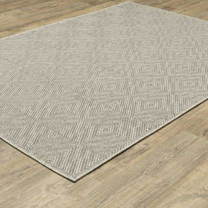 Caicos CA08A Grey/ Light Grey Indoor/Outdoor Area Rug - 9'10" x 12'10"
