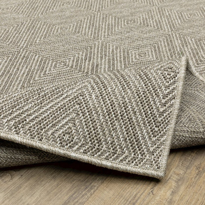 Caicos CA08A Grey/ Light Grey Indoor/Outdoor Area Rug - 9'10" x 12'10"