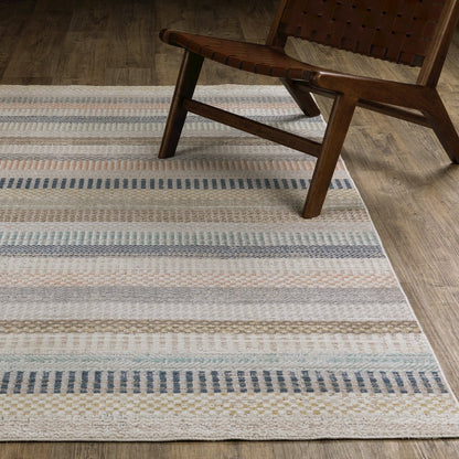 Cavett CAV08 Ivory/ Multi Indoor Area Rug - 2'7" x 7'9"
