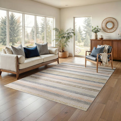 Cavett CAV08 Ivory/ Multi Indoor Area Rug - 2'7" x 7'9"