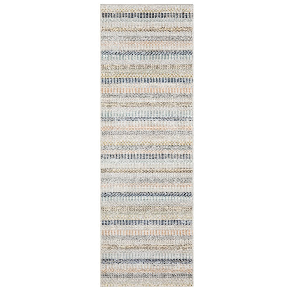 Cavett CAV08 Ivory/ Multi Indoor Area Rug - 2'7" x 7'9"
