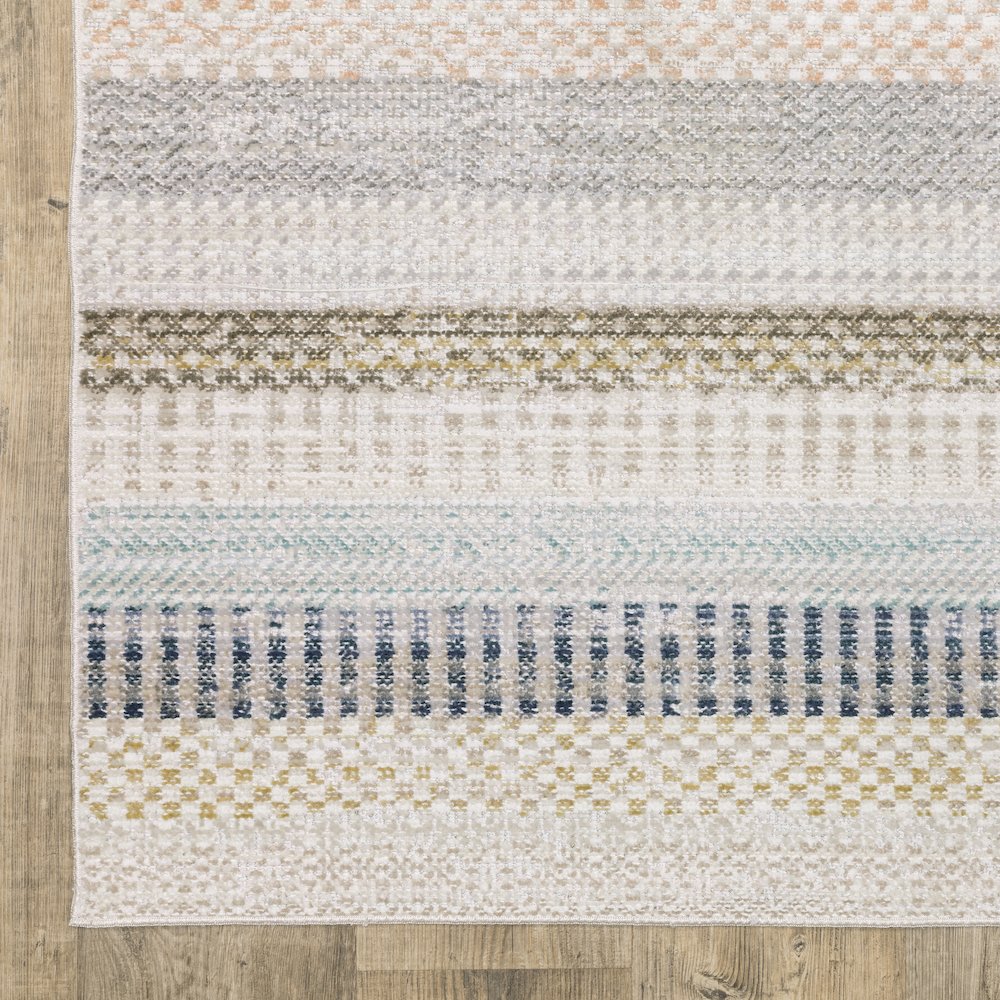 Cavett CAV08 Ivory/ Multi Indoor Area Rug - 5'3" x 7'6"