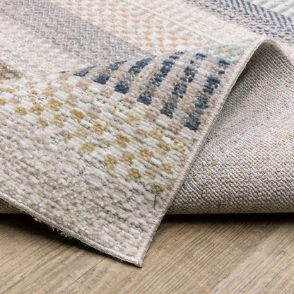 Cavett CAV08 Ivory/ Multi Indoor Area Rug - 9'10" x 13'
