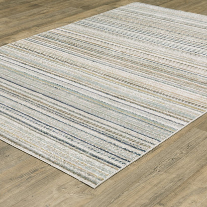 Cavett CAV10 Beige/ Multi Indoor Area Rug - 6'7" x 9'6"
