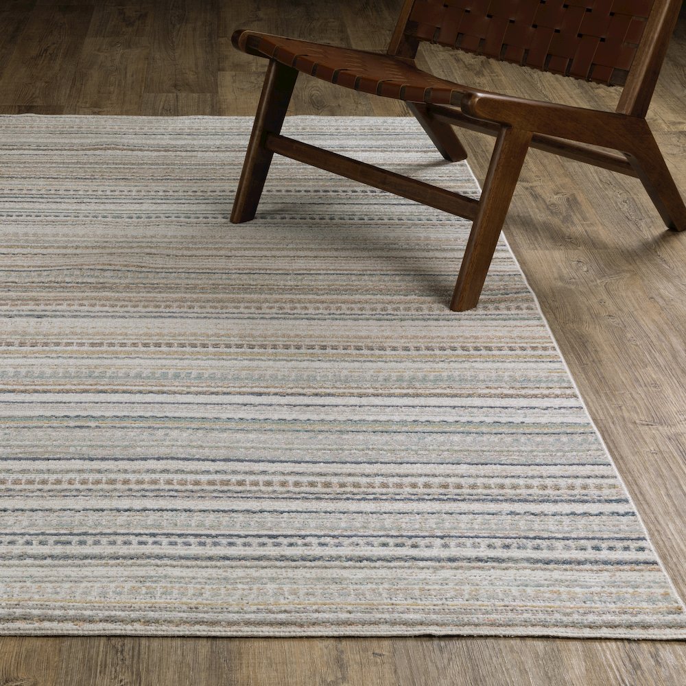 Cavett CAV10 Beige/ Multi Indoor Area Rug - 7'10" x 10'10"