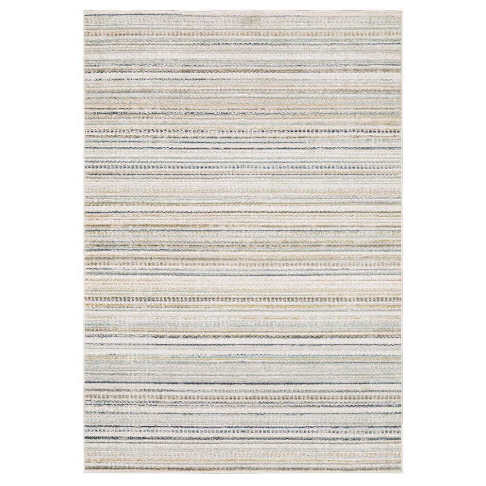 Cavett CAV10 Beige/ Multi Indoor Area Rug - 7'10" x 10'10"