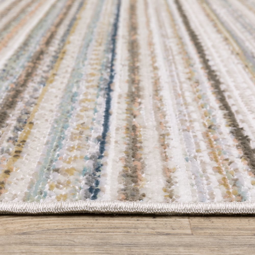 Cavett CAV10 Beige/ Multi Indoor Area Rug - 7'10" x 10'10"
