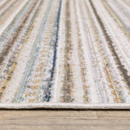 Cavett CAV10 Beige/ Multi Indoor Area Rug - 7'10" x 10'10"