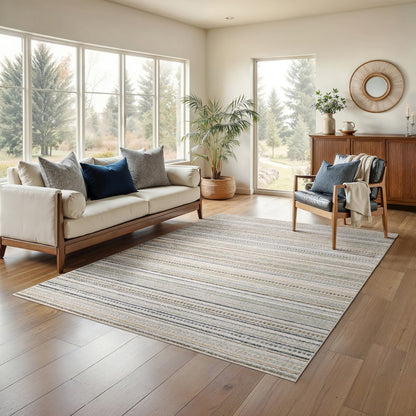 Cavett CAV10 Beige/ Multi Indoor Area Rug - 7'10" x 10'10"