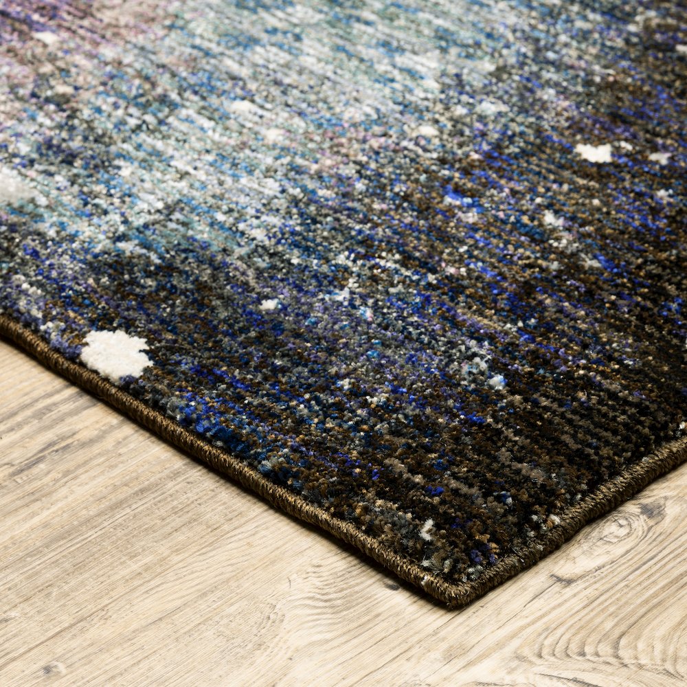Evolution 0958A Midnight/ Purple Indoor Area Rug - 1'10" x 3'2"