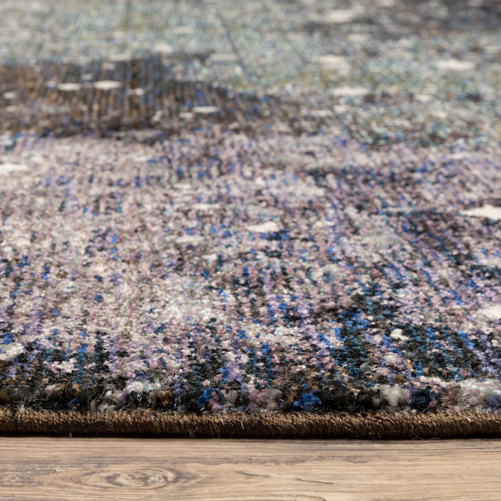 Evolution 0958A Midnight/ Purple Indoor Area Rug - 1'10" x 3'2"