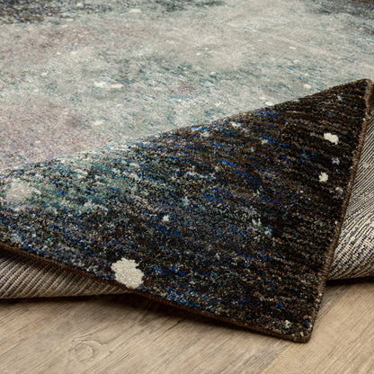 Evolution 0958A Midnight/ Purple Indoor Area Rug - 1'10" x 3'2"