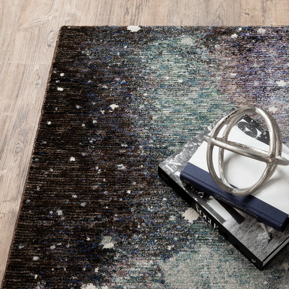 Evolution 0958A Midnight/ Purple Indoor Area Rug - 7'10" x 10'10"