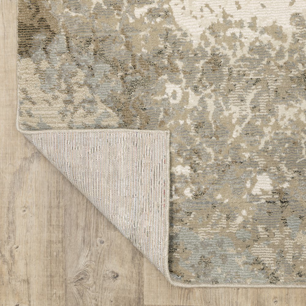 Evolution 0960A Beige/ Grey Indoor Area Rug - 2'6" x 12'