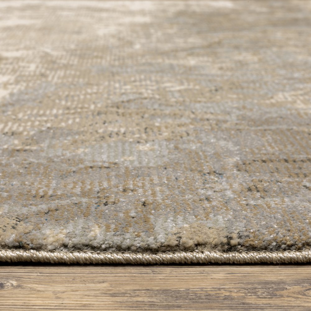Evolution 0960A Beige/ Grey Indoor Area Rug - 5'3" x 7'3"