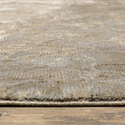 Evolution 0960A Beige/ Grey Indoor Area Rug - 5'3" x 7'3"