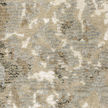 Evolution 0960A Beige/ Grey Indoor Area Rug - 5'3" x 7'3"