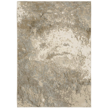 Evolution 0960A Beige/ Grey Indoor Area Rug - 8'6" x 11'7"