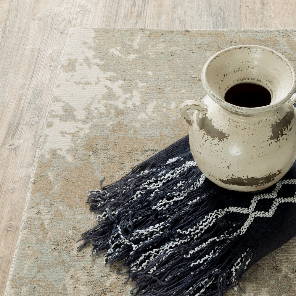 Evolution 0960A Beige/ Grey Indoor Area Rug - 10' x 13'2"