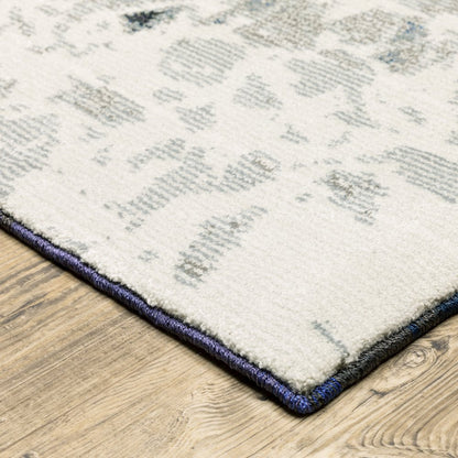 Evolution 0962A Blue/ Ivory Indoor Area Rug - 7'10" x 10'10"