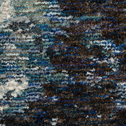 Evolution 0962A Blue/ Ivory Indoor Area Rug - 7'10" x 10'10"
