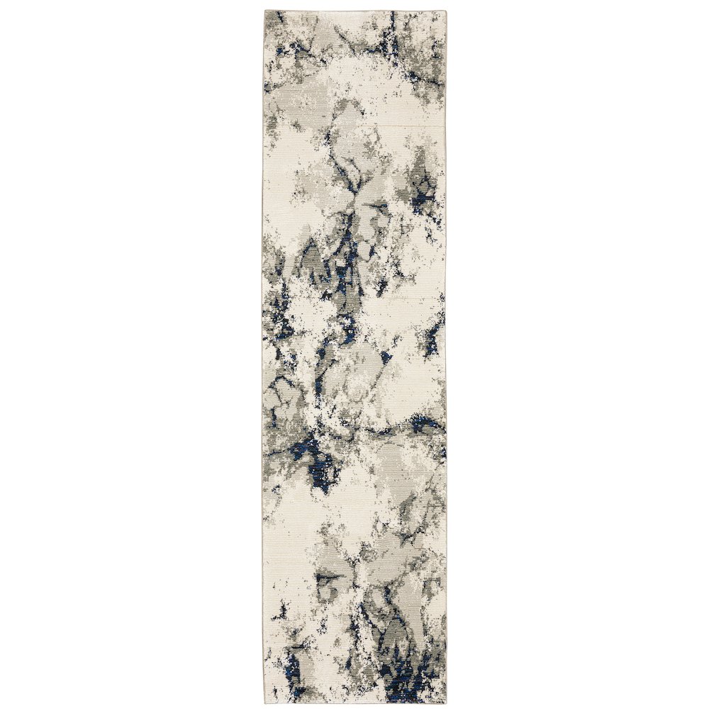 Evolution 0978A Ivory/ Beige Indoor Area Rug - 2'6" x 12'