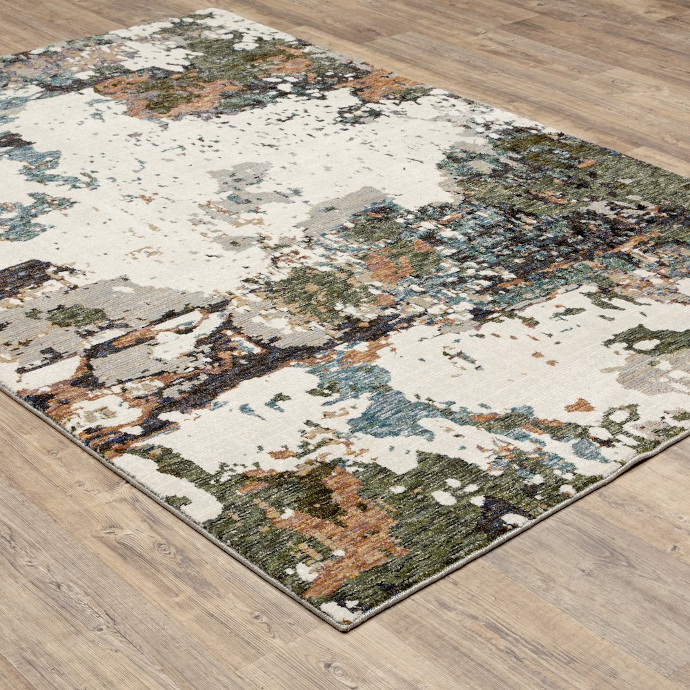 Evolution 0981A Ivory/ Multi Indoor Area Rug - 8'6" x 11'7"
