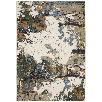 Evolution 0981A Ivory/ Multi Indoor Area Rug - 8'6" x 11'7"