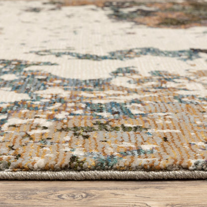 Evolution 0981A Ivory/ Multi Indoor Area Rug - 8'6" x 11'7"