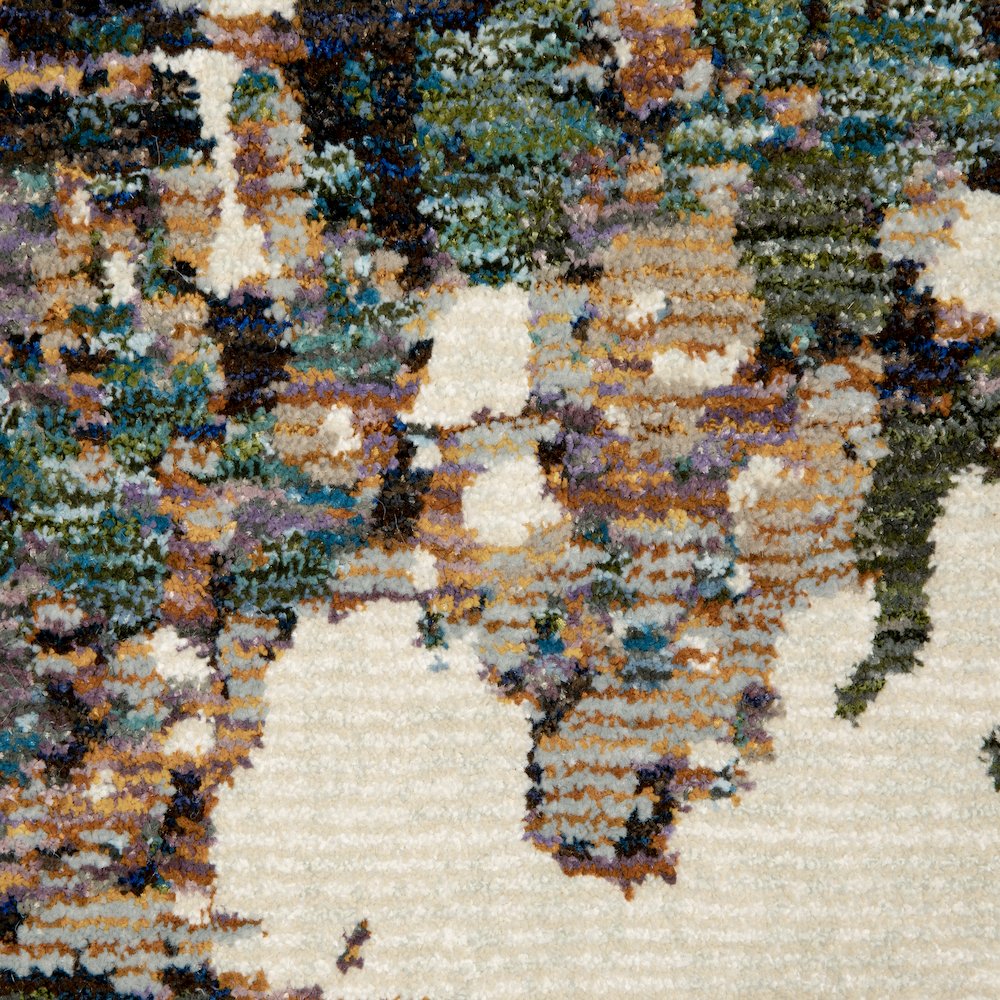 Evolution 0981A Ivory/ Multi Indoor Area Rug - 8'6" x 11'7"