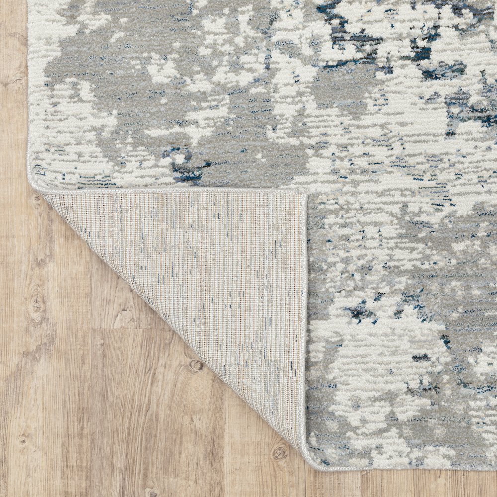 Evolution 0984D Grey/ Blue Indoor Area Rug - 2'6" x 12'