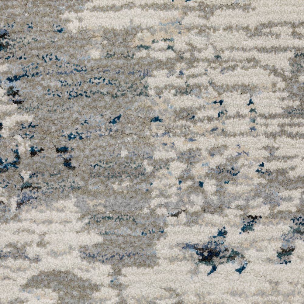 Evolution 0984D Grey/ Blue Indoor Area Rug - 5'3" x 7'3"