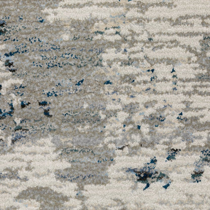 Evolution 0984D Grey/ Blue Indoor Area Rug - 5'3" x 7'3"