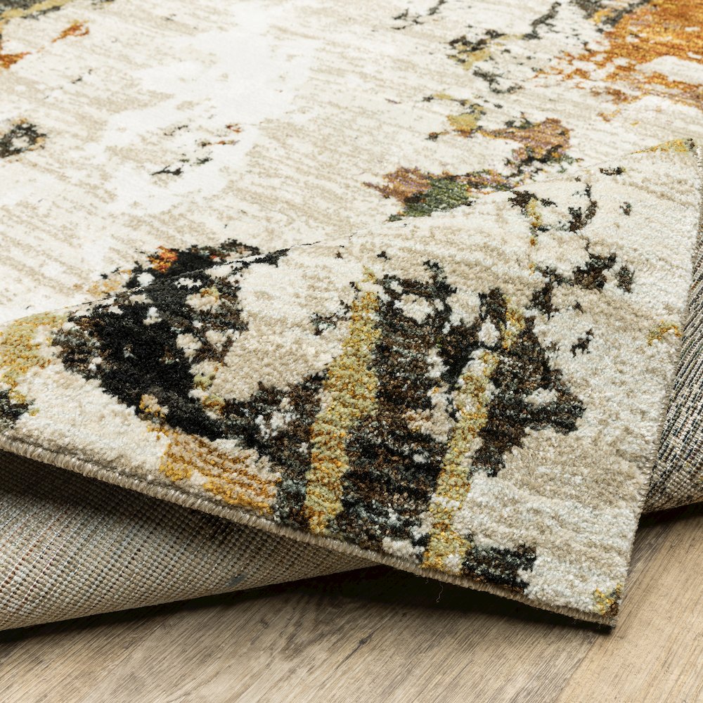 Evolution 7770J Beige/ Charcoal Indoor Area Rug - 1'10" x 3'2"