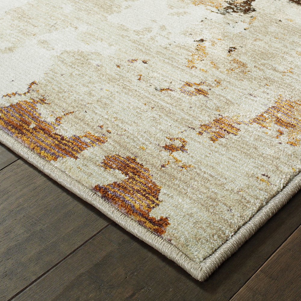 Evolution 7770J Beige/ Charcoal Indoor Area Rug - 7'10" Round