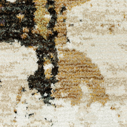 Evolution 7770J Beige/ Charcoal Indoor Area Rug - 8'6" x 11'7"
