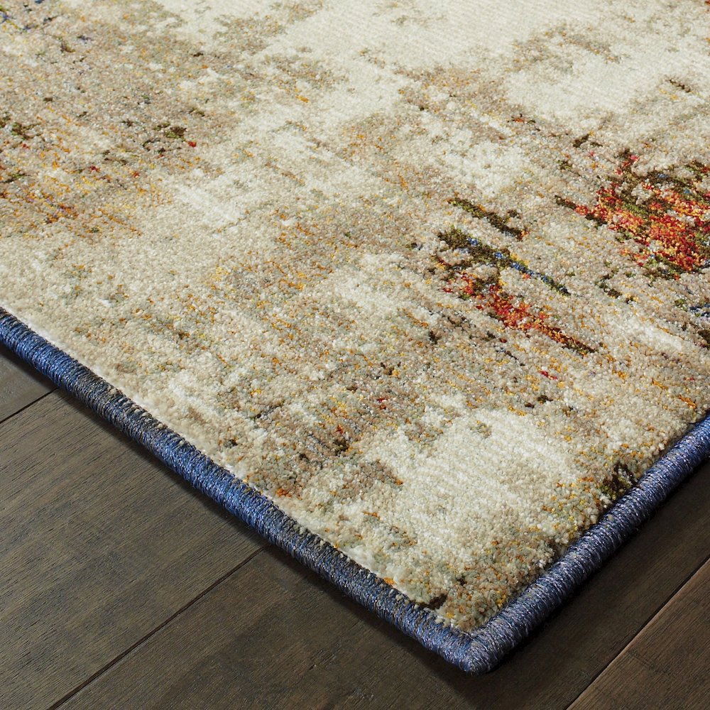 Evolution 8001A Ivory/ Multi Indoor Area Rug - 8'6" x 11'7"
