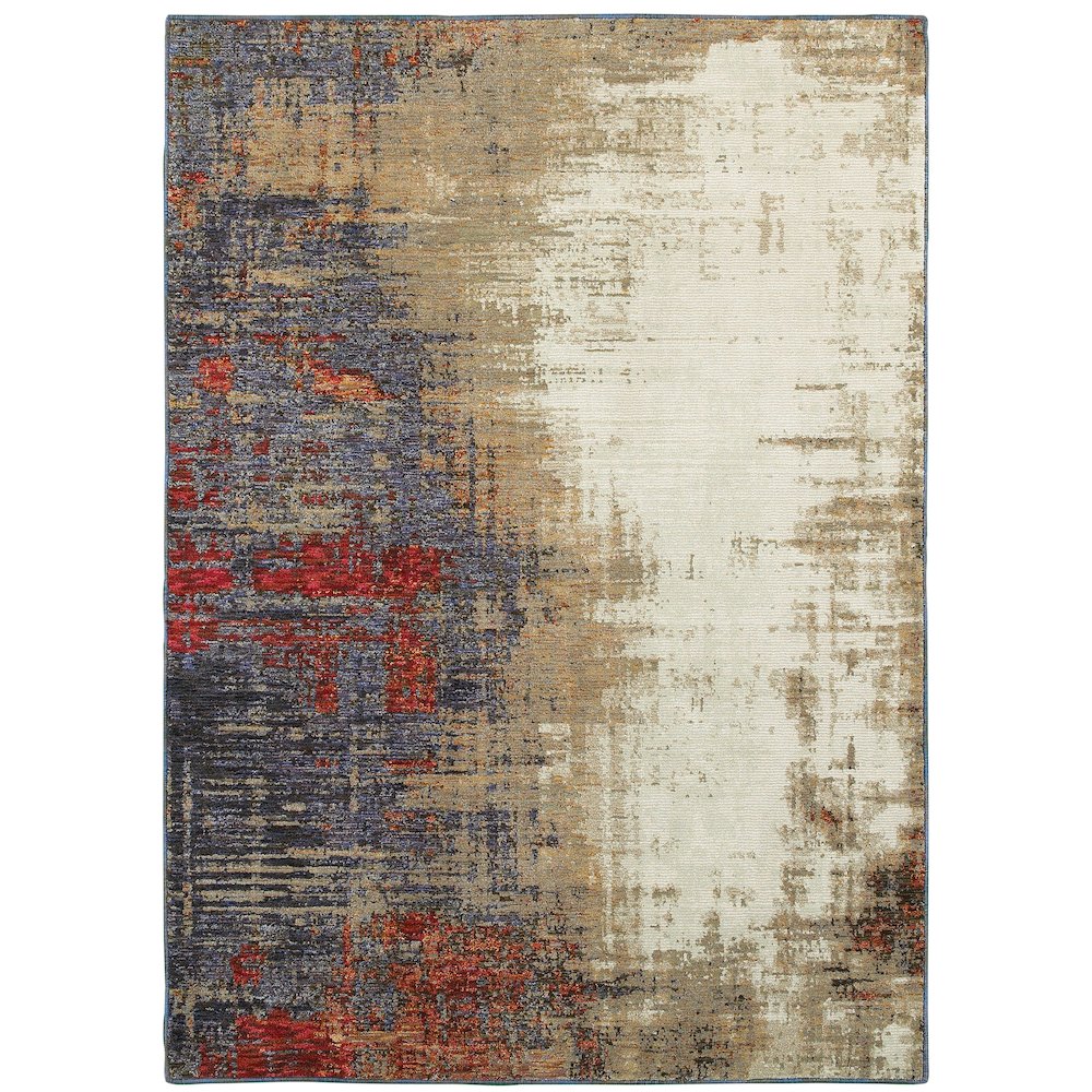Evolution 8001A Ivory/ Multi Indoor Area Rug - 8'6" x 11'7"