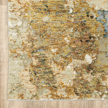 Evolution 8031B Gold/ Beige Indoor Area Rug - 1'10" x 3'2"