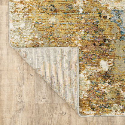 Evolution 8031B Gold/ Beige Indoor Area Rug - 3'3" x 5'2"