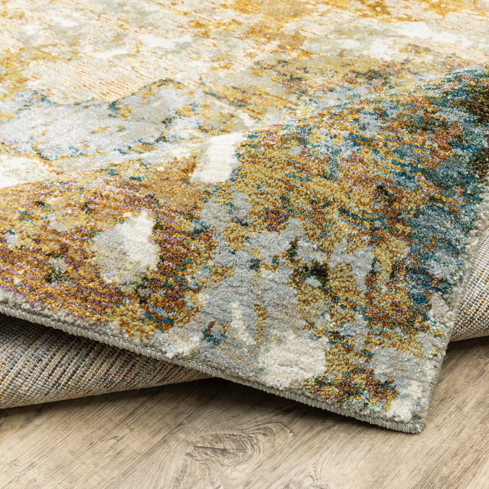 Evolution 8031B Gold/ Beige Indoor Area Rug - 5'3" x 7'3"