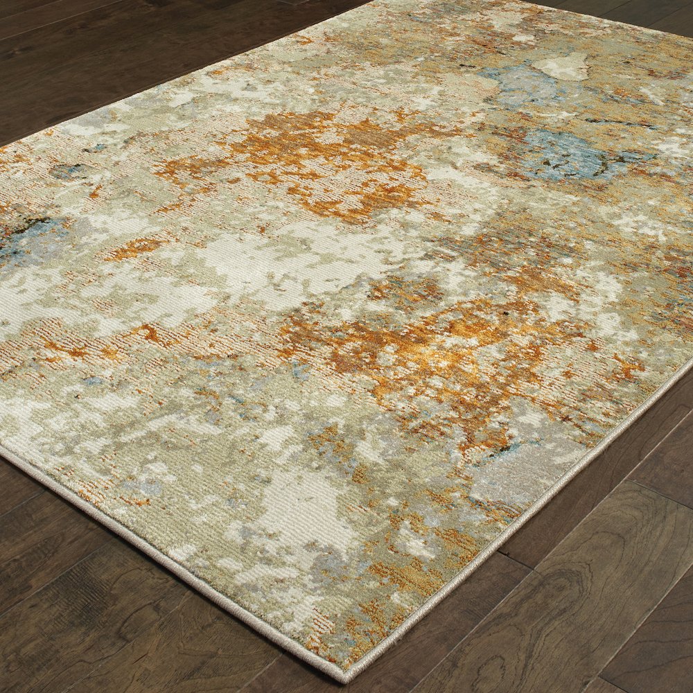 Evolution 8031B Gold/ Beige Indoor Area Rug - 7'10" x 10'10"