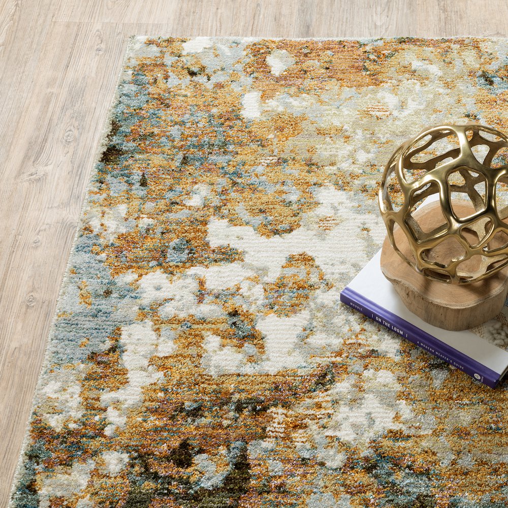 Evolution 8031B Gold/ Beige Indoor Area Rug - 7'10" x 10'10"