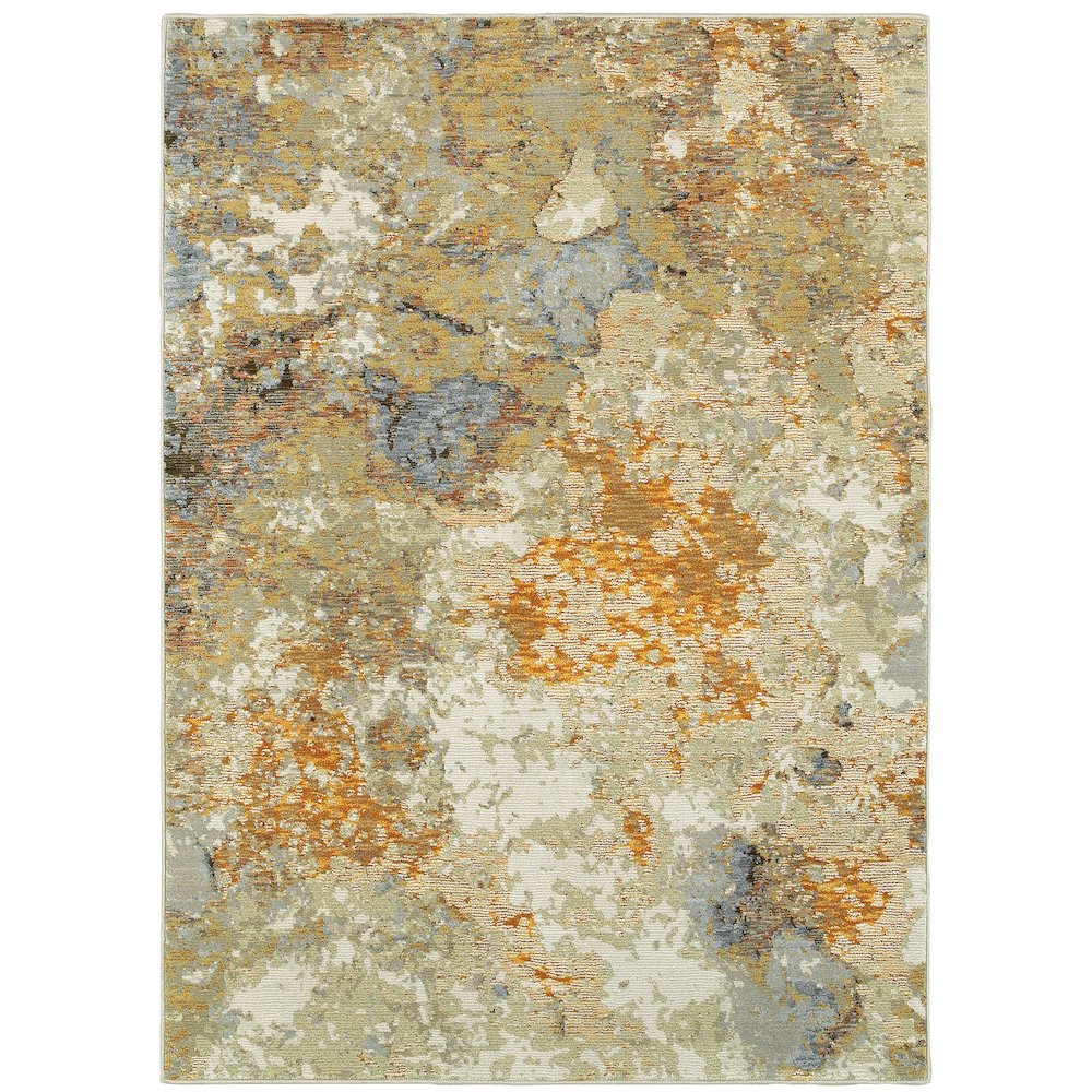 Evolution 8031B Gold/ Beige Indoor Area Rug - 7'10" x 10'10"