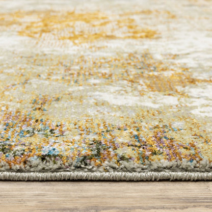 Evolution 8031B Gold/ Beige Indoor Area Rug - 7'10" x 10'10"