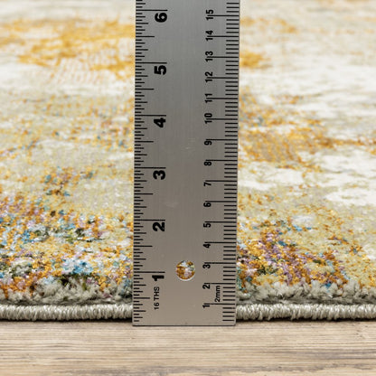 Evolution 8031B Gold/ Beige Indoor Area Rug - 7'10" x 10'10"