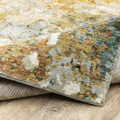 Evolution 8031B Gold/ Beige Indoor Area Rug - 7'10" x 10'10"