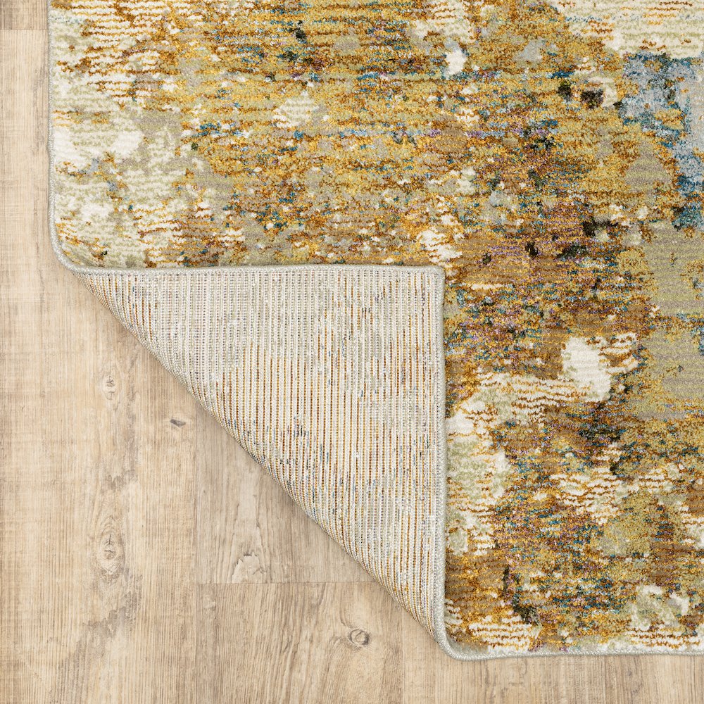 Evolution 8031B Gold/ Beige Indoor Area Rug - 7'10" Round