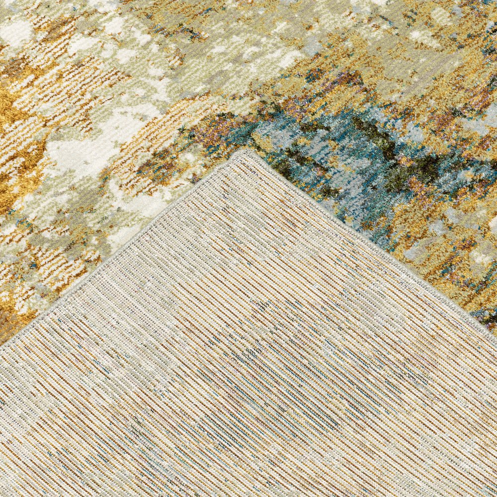 Evolution 8031B Gold/ Beige Indoor Area Rug - 8'6" x 11'7"