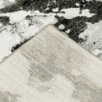 Evolution 8035B Charcoal/ White Indoor Area Rug - 5'3" x 7'3"